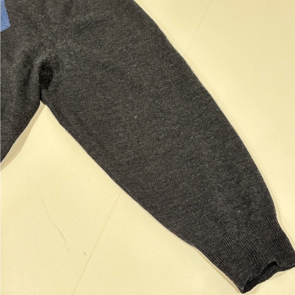 Pendleton Mens Argyle Wool V-Neck Sweater Blue Charcoal Gray Large - Picture 6 of 9
